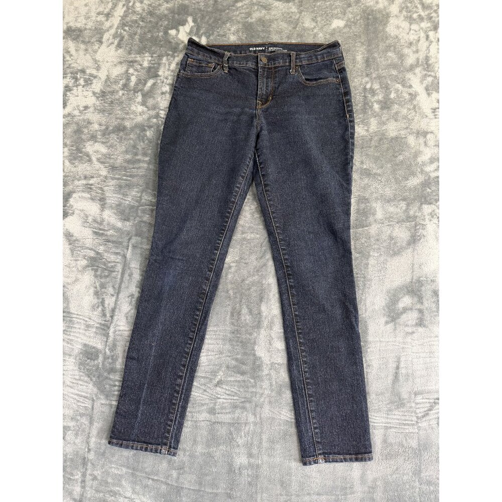 Old Navy Womens Mid-Rise Dark Wash Skinny Jeans Size 12